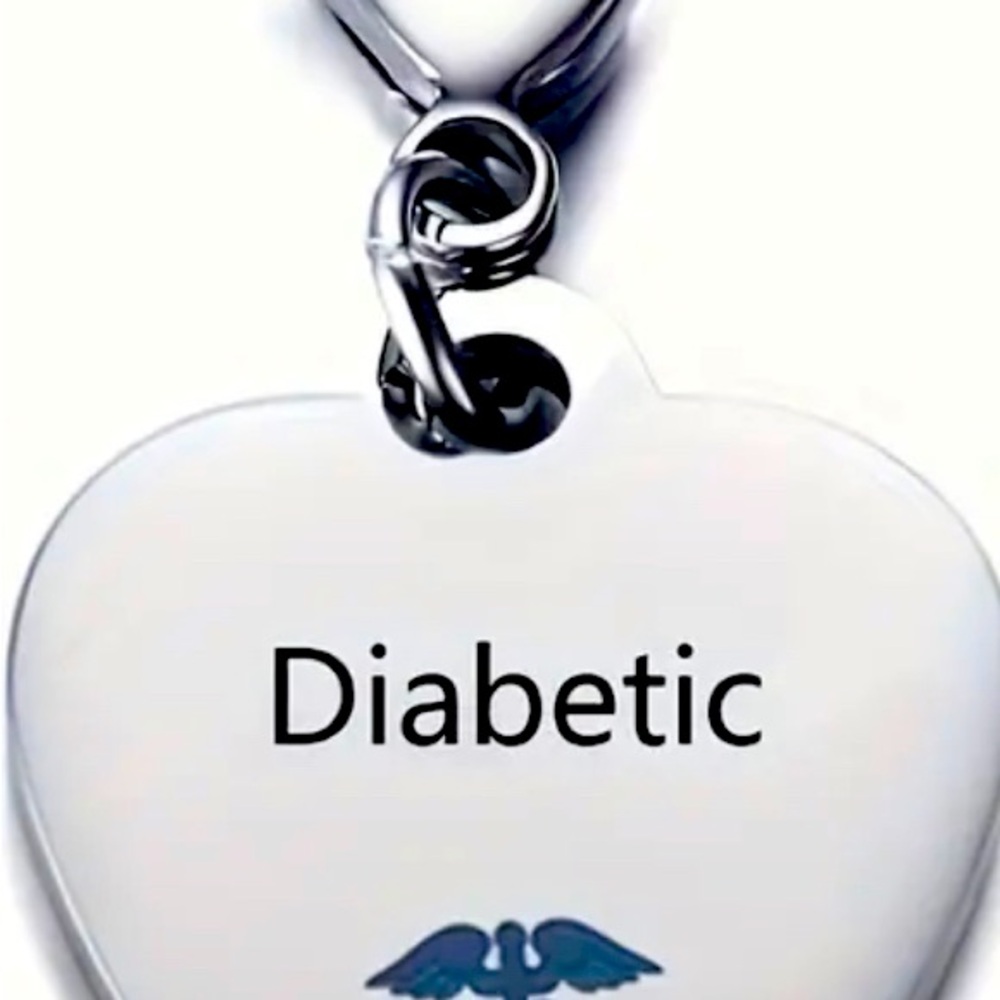 Stainless Steel Heart Shape Medical ID Pendant/Charm, Various Conditions NWT